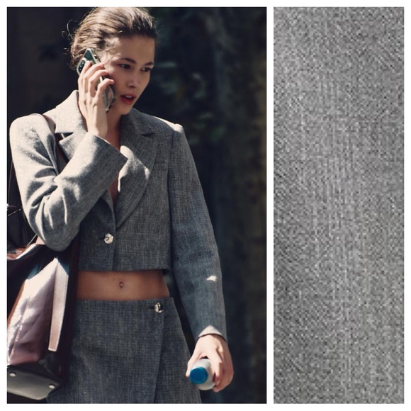 Zara | Jackets & Coats | Nwot Zara Gray Metallic Thread